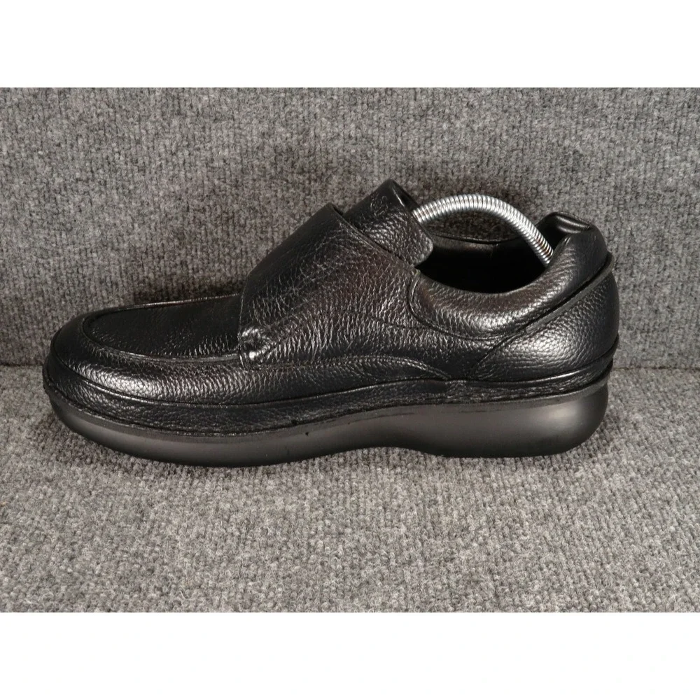 Propet Shoes Men's Black Leather Strap Slip On Loafers Size 14 M Comfort M5015